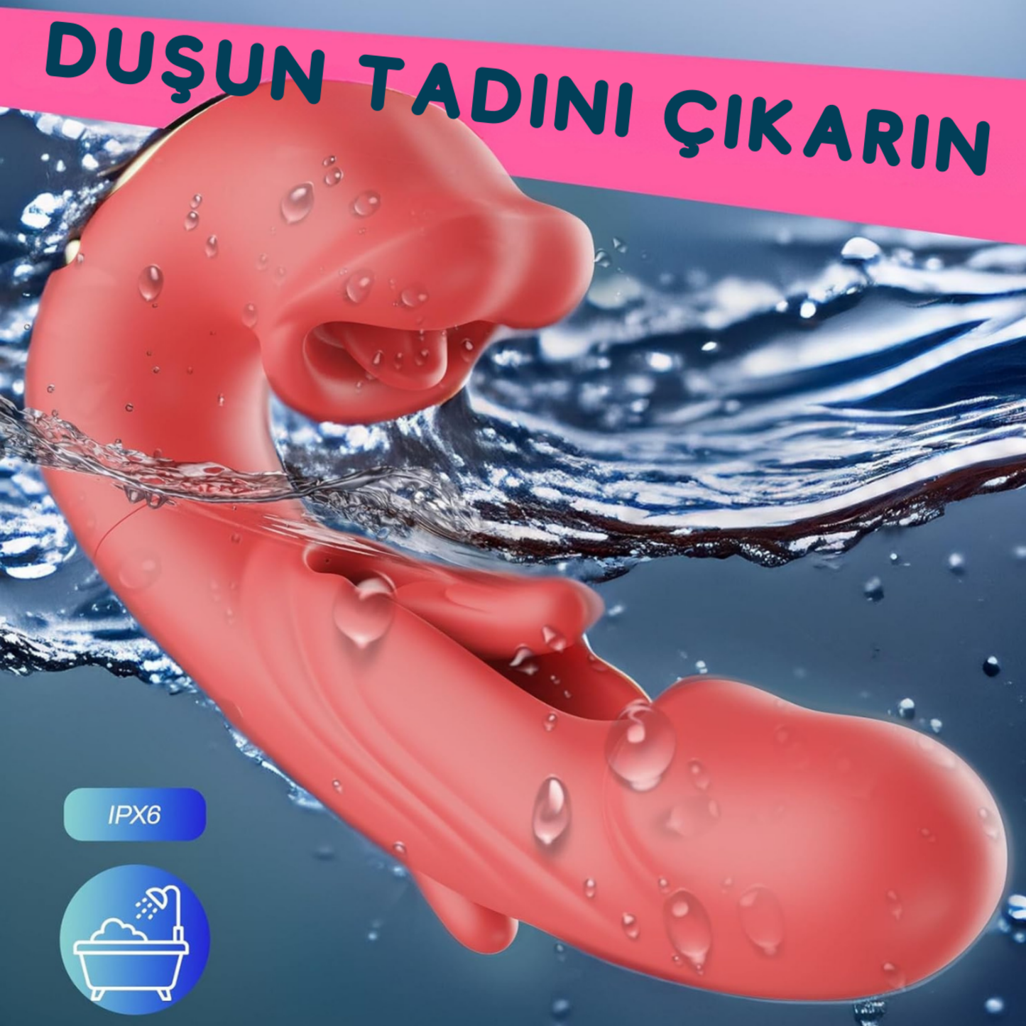 Nuvia™ - 3’ü 1 Arada G Noktası & Klitoris – 10 Fonksiyonlu Dil, Dudak & Göğüs
