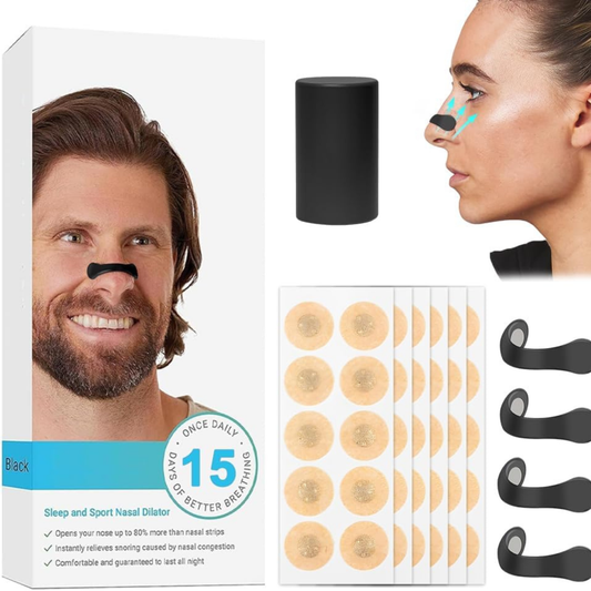 BreathBoost™ - Horlama Önleyici Mıknatıslı 30 Çift Burun Bandı - Premium Set