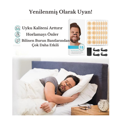 BreathBoost™ - Horlama Önleyici Mıknatıslı 30 Çift Burun Bandı - Premium Set